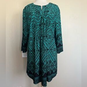 Serengeti Teal and Black Patterned Garment